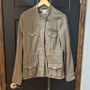Guess Women's Military Field Jacket in Olive Taupe
